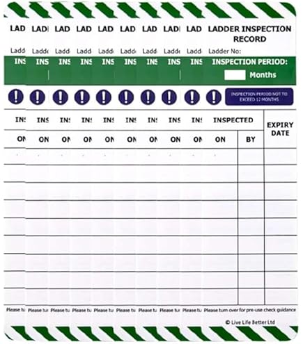 Inspectielabels voor ladders Laddertag® | Seton