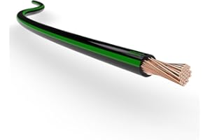 AUPROTEC Cavo elettrico unipolare 1.0 mm² Filo elettrico per auto moto autocarro 5m o 10m selezione: (10m metri 1.0 mm² filo di rame, nero-verde)