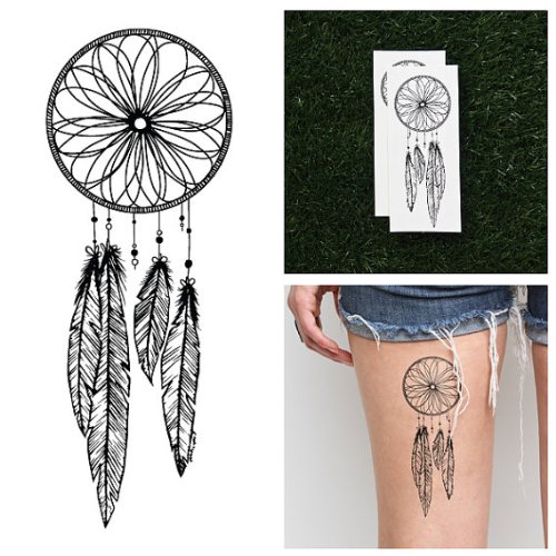 Tattify Dreamcatcher Temporary Tattoo - Catch (Set of 2)