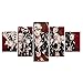 Produktbild Bild Auf Leinwand Naruto Characters Canvas Kunstdruck Auf Fertig Gerahmte Bilder 5 Teile,Frameless,100X55cm