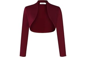 KOJOOIN Coprispalle Donna Bolero Cardigan Corto Bolero da Donna Festivo Elegante Giacca a Spalla