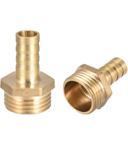 Uxcell 304 Stainless Steel Hose Barb Fitting Coupler, 25mm Barb X G3/4