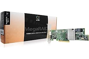 LSI Broadcom Avago MegaRAID SAS 9361-4i - Contrôleur de Stockage (Raid) - SATA 6Gb/s/SAS 12Gb/s Profil Bas - 12 Gbit/s - Raid 0, 1, 5, 6, 10, 50, 60 - PCIe 3.0 x8 Multicolore