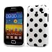 Produktbild Samsung Galaxy Ace Plus S7500 TPU Gel Case - Weiss Polka Dots Silikon Gel Case Schutz Hülle Für Samsung Galaxy Ace Plus S7500 - thinkmobile
