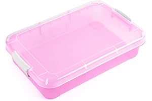 MADZEE 15Inch Portable Sensory Bin Play Tray with Lid, Fill with Water, Sand, Beads and More