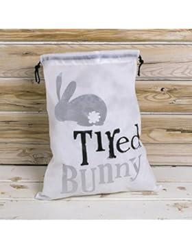 The Bright Side Bunny Pyjama Beutel–Müde Bunny Schlafanzug Kordelzug Tasche