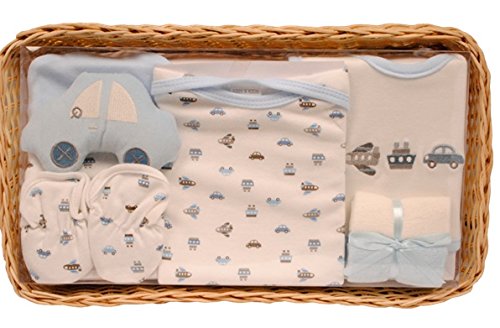 Bee Bo Baby Tray Basket Gift Set 0-3 Months - Blue