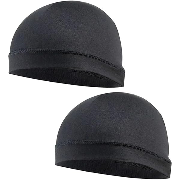 Pack De 3 Durags Soie Homme + 1 Bonnet Vagues - Noir, Blanc, Rouge Vin - Pour Cheveux Ondulés Et Hydratation