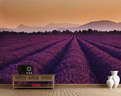Wallpaper Mural Photo Giant Wall Decor Paper Poster Living Room Bed Murals (Lavender).