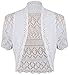 CROCHET LACE SHRUG, White, UK 10-14