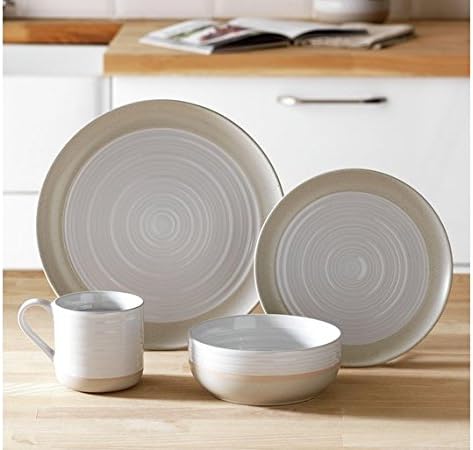 Brand New Heart of House Purton 16 Piece Stoneware Beautiful White Dinner Set