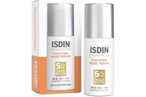 ISDIN FotoUltra Age Repair Fusion Water SPF50 Protection Solaire pour Visage à Base d'Eau, Vanille, 50 ml