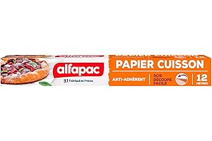 alfapac - papier cuisson 12M - anti-adhérent - Fabriqué en France