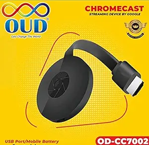 Nishu Oud Chrome Cast WiFi Display DongleWireless TV Receiver Adapter Streaming Media Player Airplay Dongle Mirroring Screen from Phone to Big Screen Support Miracast Airplay DLNA TV Stick (Black)