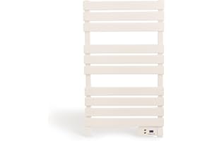 CREATE / Warm Towel 500W / Toallero eléctrico Blanco Roto / 96,9x5x55 cm/para Suelo o Pared, Temporizador, Pantalla LCD, bajo Consumo, termostato