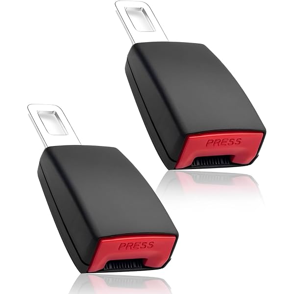 2 Prolunghe Per Cintura Di Sicurezza Auto – Adattatori Universali Con Fibbia In Ecopelle Rosso/nero, Plug-and-play