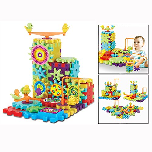 Preisvergleich Produktbild OFKPO Kreatives Zahnrad Spielzeug,Konstruktionsspielzeug mit Elektrische Rotary Gear,pädagogisches Spielzeug für Kinder