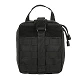8 "* 7" * 3,5 "(h * w * d) la bolsa de primeros auxilios hecha del poliester anti-abrasión 600D, herramienta necesaria para las situaciones de emergencia.