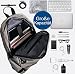 Produktbild Rucksack mit USB Anschluss, Canvas Schultasche Daypack 17 Zoll Laptop für Business Uni Arbeit Grau von Chocoman