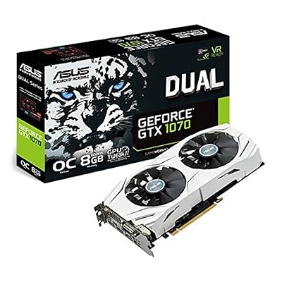 Asus DUAL-GTX1070-O8G Carte Graphique Nvidia GeForce GTX 1070, 1771 MHz OC, 8GB GDDR5 256 bit
