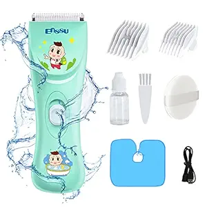 Baby Hair Clipper Set Quiet Electric Hair Trimmer Kit for Kids, Waterproof & USB Rechargeable Cordless Kids Haircut kit for Boys Toddler