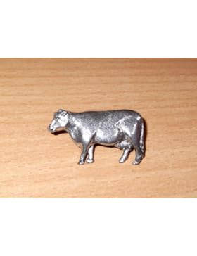 Qualität Handarbeit Zinn Farm Dairy Kuh Rind Farmer Krawatte–Brosche Anstecker–Ideales Geschenk