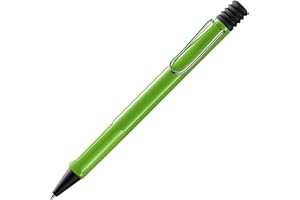 Lamy safari green - Bolígrafo con empuñadura ergonómica y ancho de trazo M - para una escritura larga y agradable - hecho de plástico robusto ASA - con recambio de gran capacidad M 16 en azul