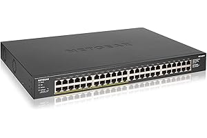 Switch NETGEAR 48 Ports Gigabit Ethernet (GS348PP) PoE avec 24 Ports PoE+ @ 380W évolutifs, Bureau/Rack, matériaux Robustes GS324PP-100EUS
