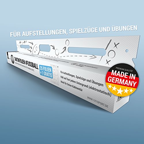1x1SPORT Taktikfolie #FUSSBALL – Spielfeldfolien für Taktik, Aufstellungen, Spielzüge und Übungen - 3