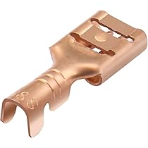 Innfeeltech 100 Pezzi Di Terminali A Crimpare A Vanga In Ottone Non Isolati, Larghezza Connettore 7,8 Mm Per Cavi Da 1,5 Mm² A 2,5 Mm² - Foto 6