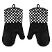 Produktbild Hitzerbeständige Ofenhandschuhe, Silikon Küchenherdhandschuhe Baumwolle,Topfhandschuhe,Grillhandschuhe,Schwarz
