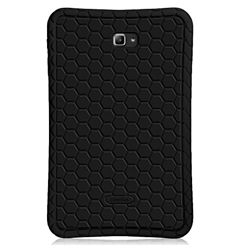 Fintie Samsung Galaxy Tab A 10.1 Hülle – [Bienenstock Serie] Leichte Rutschfeste Stoßfeste Silikon Schutzhülle Tasche Case Cover für Samsung Galaxy Tab A 10,1 Zoll T580N / T585N Tablet (2016 Version), Schwarz - 9