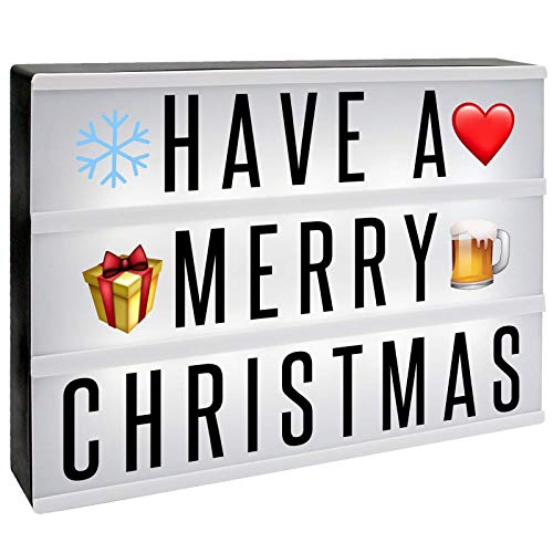 A4 Cinematic Lightbox 170 Emoji/Letters & Free USB Cable M&W Lightbox