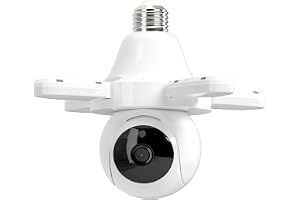SWHC 3MP övervakningskamera glödlampa, 2,4 GHz wifi-kamera inomhus/utomhus, 355° PTZ-kameror, nattsyn, tvåvägsljud, mänsklig