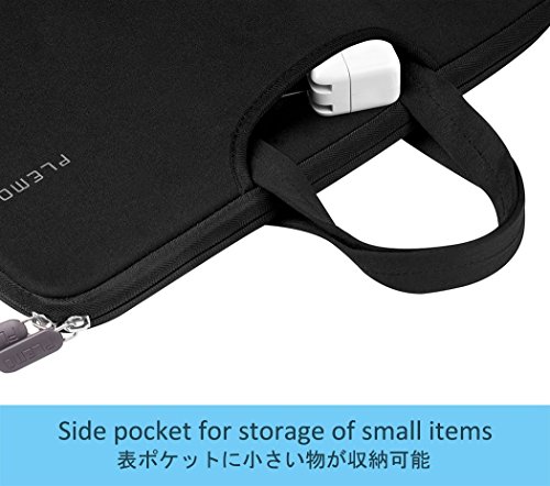Plemo Laptophülle Nylon Lykra Gewebe Sleeve für 33-33,8 cm (13-13,3 Zoll) Laptop / Notebook Computer / MacBook / MacBook Pro / MacBook Air, Schwarz - 5