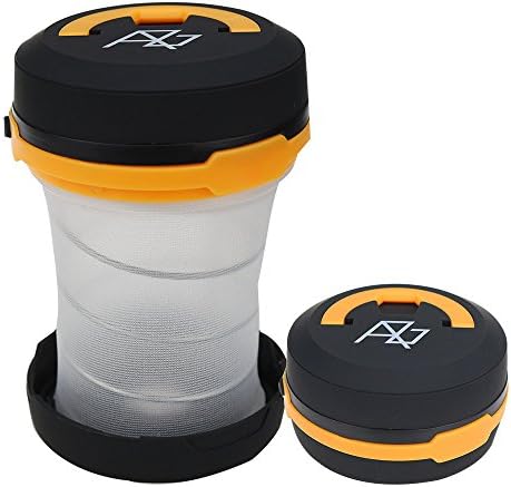 Annengjin Waterproof Camping Lantern, Pop Up Portable Lanterns, LED with 3 Modes Low/High/Blinking, Outside Outdoor Lights, Fishing Hiking Camping Equipment (Yellow)