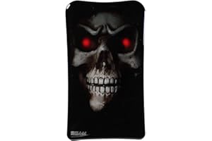 BIKE-label X500139 petit Protège-réservoir 3D, Autocollants moto,Crâne, noir, mort