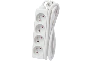 CHACON Bloc multiprise 4x16A - 5m - Blanc