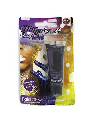 PaintGlow Glitter Body Gels in Blister Pack, Lavender 10 ml