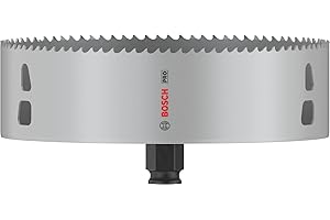 Bosch 1x Piła otwornica PRO Multi Material Power Change Plus (do Miękkie drewno, Płyta gipsowo-kartonowa, Ø 168 mm, Professional Akcesoria Wiertarki/Wkrętarki)