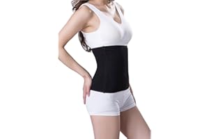 Faxianther Elder Old People Soft Cashmere Waist Warmer Kidney Binder Thin Breathable Autumn Abdominal Warming Band Wrap Lower Back Pain Protector Brace Black