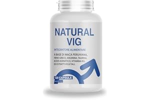 KAMASÙ Natural Vig Integratore Uomo con Maca Peruviana, Fieno Greco, Arginina, Taurina, Acido Aspartico, Vitamina B3 ed Estratti Vegetali – Supporto per Energia, Vitalità e Benessere Maschile Quotidiano