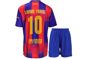 Hawkara Barcelona 2025/2026 Yamal #10 Kinder Trikot mit Kurz, Neu Saison, Fußball Trikot Set Jugendgrößen