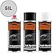 Produktbild Autolack Spraydosen Set für Kunststoff Stoßstange Landwind SIL SILVER M. / BAI YIN M. Haftgrund Basislack Klarlack mit Weichmacher Sprühdose