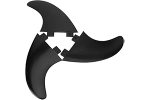 Qinlorgo 3Pcs Black FCS Surfboard Water Fin, Left Middle Right Surf Surfboard Tail Water Fin Set, Surfboard Tracking Fins, Outdoor for Surfing(Surfboard rudder)
