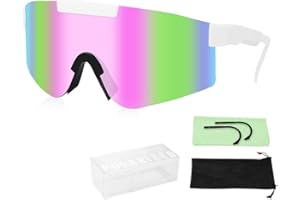 XZMCAT Polarisiert Fahrradbrille,Outdoor Sport Schutzbrille,Fahrradbrille Damen Herren,mit Brillenetui,Brillenbeutel,Brillentuch Und Brillenbeine,UV 400 Schutz,für Radfahren,Angeln und Laufen
