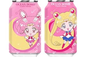YHB Ocean Bomb & Sailor Moon Sparkling Water 330ml Assorted Flavour (Set of 2)