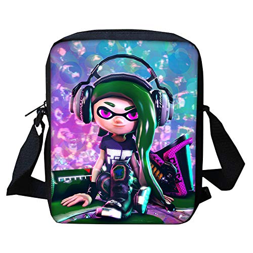 Preisvergleich Produktbild Splatoon Wickelschultertaschen Klassische hochwertige dauerhafte Wasserdichte beiläufige Umhängetasche für Mädchen Jungen Rucksack (Color : A11, Size : 24 X 16 X 6cm)