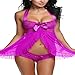 Produktbild RRFFVV Halter Sexy Dessous + G-String Lady Sleepwear Lace Bow Dessous Sexy Kleid Babydoll Kleid Sexy Unterwäsche