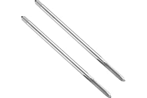 QUARKZMAN 2 stycken raka spår gängborrar, M6 x 1 H2 150 mm extra lång metrisk skruvmaskin gängskärverktyg, höghastighetsstål